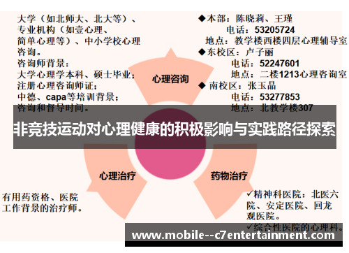 非竞技运动对心理健康的积极影响与实践路径探索
